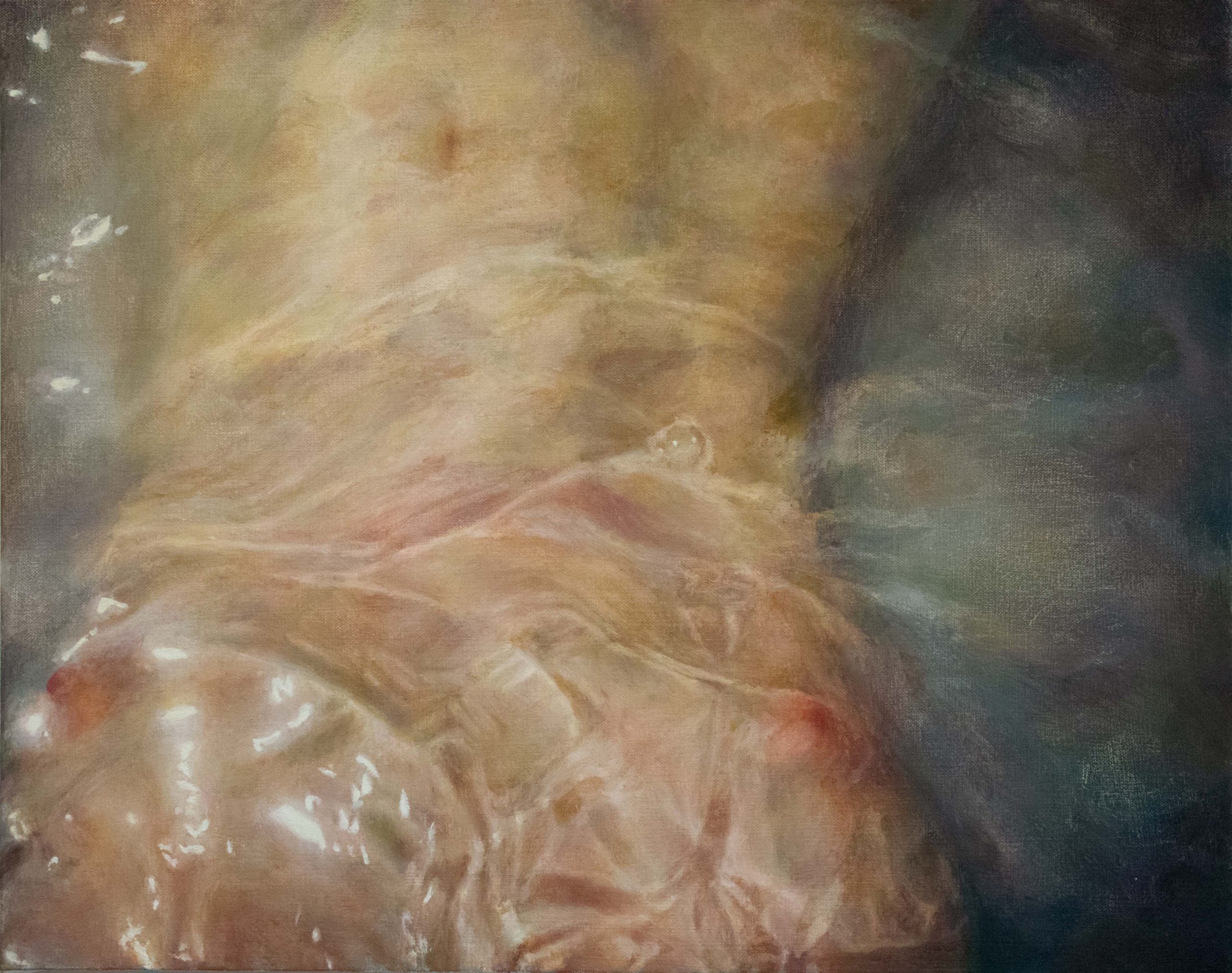 peinture du corps d'une femme dans l'eau