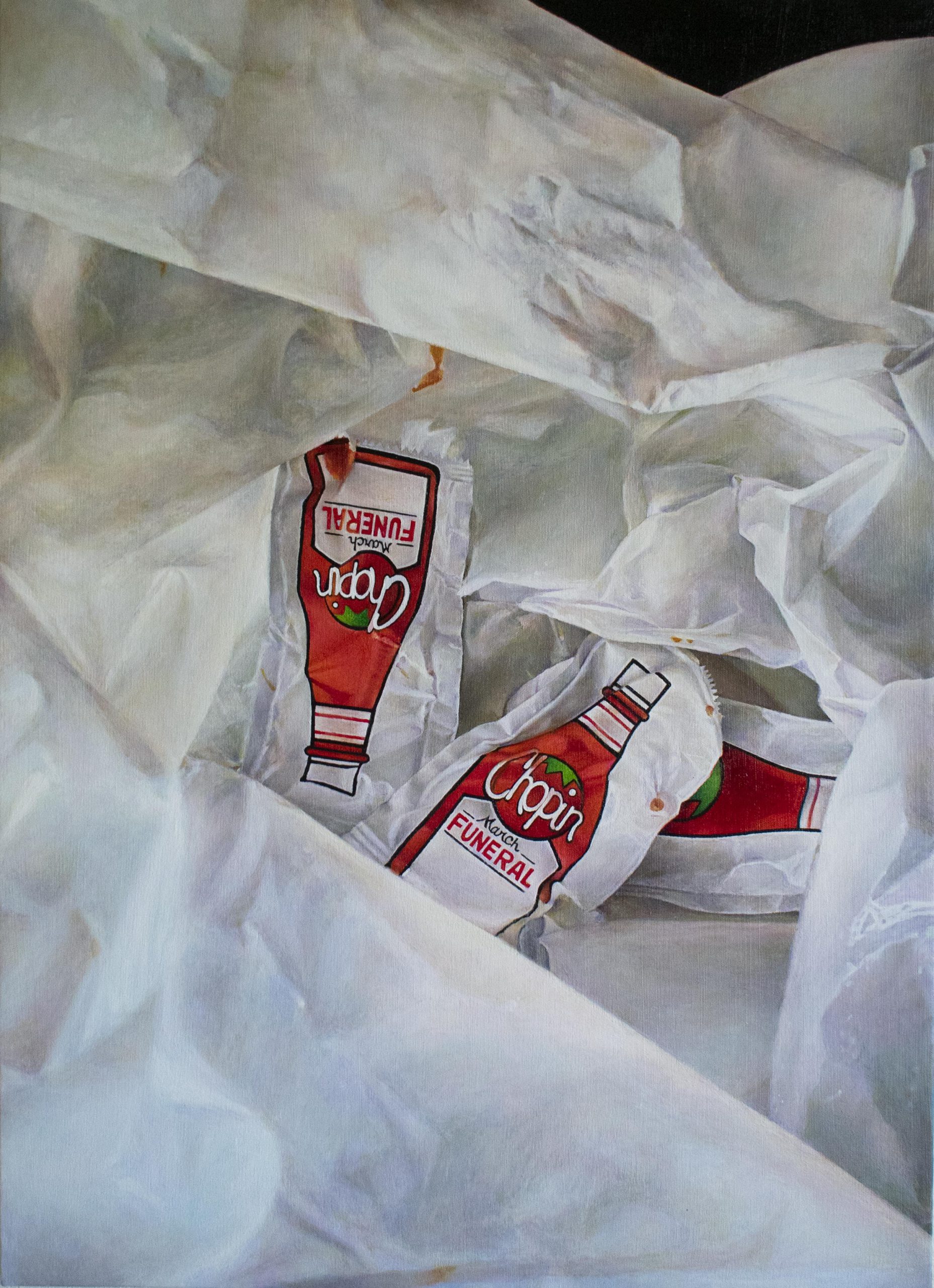 Untitled - oil paint - ketchup